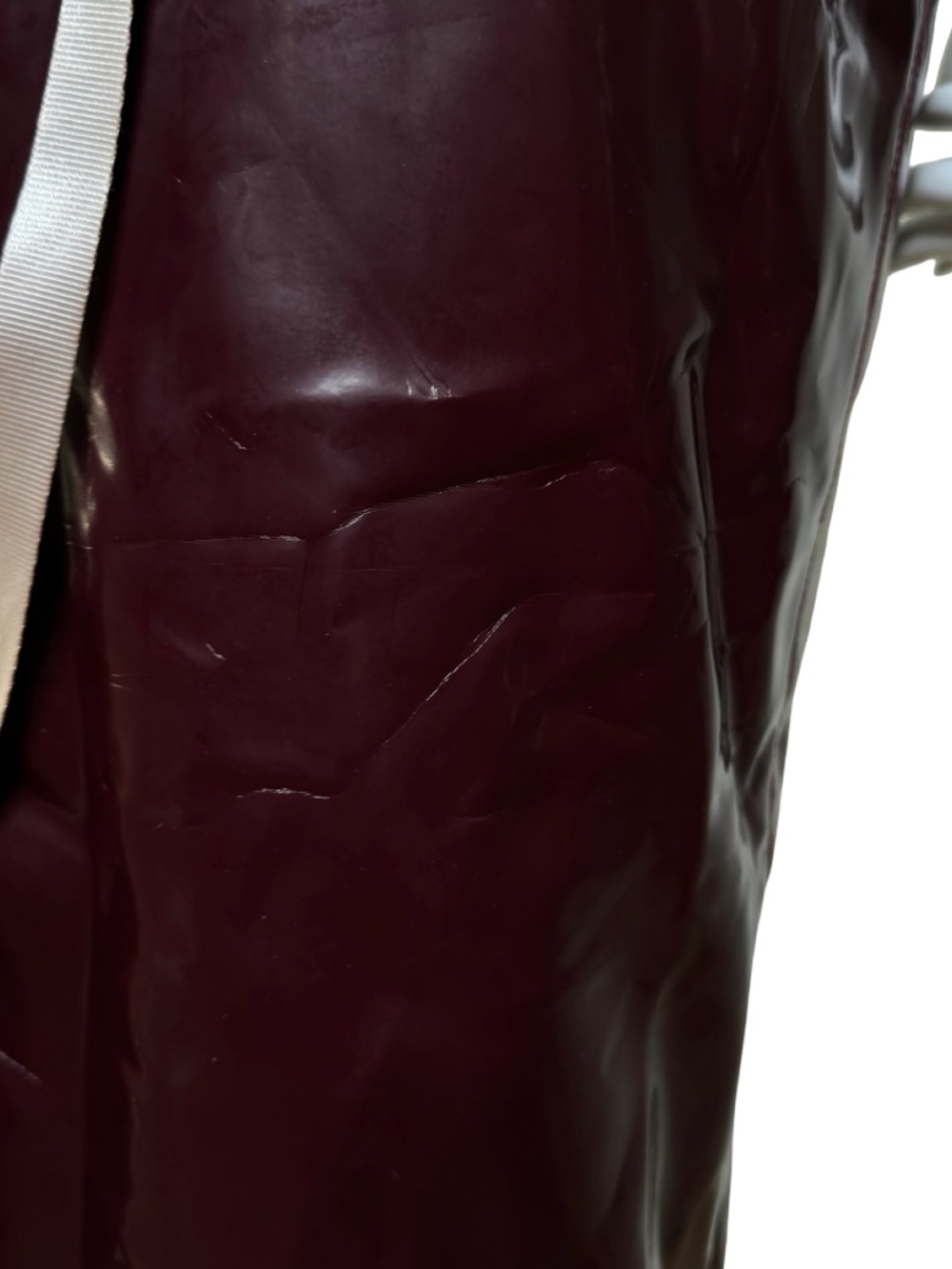 NWT House of CB Burgundy Patent Effect Plunge Bodycon Midi Dress Size S - Picture 6 of 9